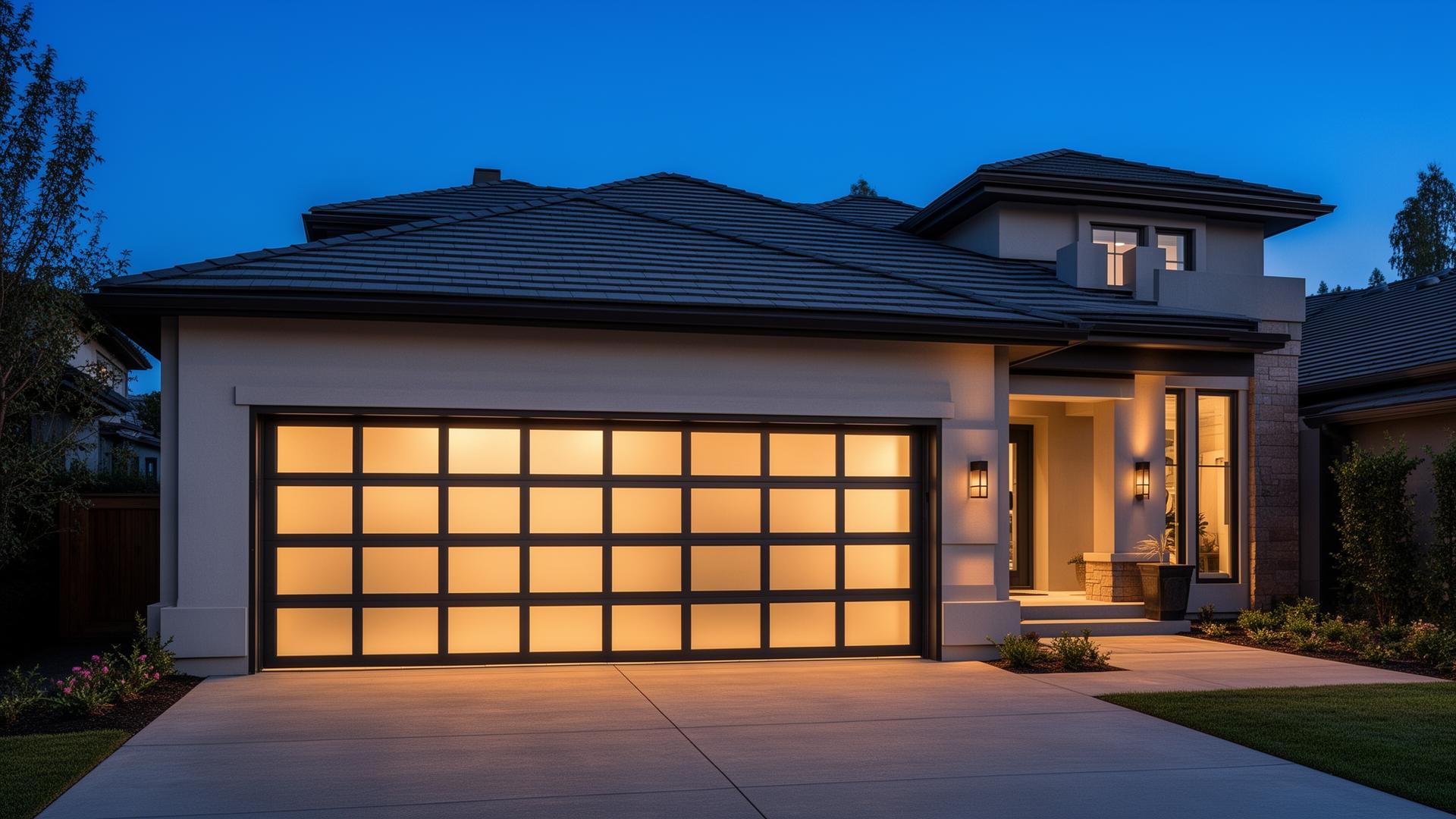 Professional garage door service in Auburn NH - technician inspecting residential garage door